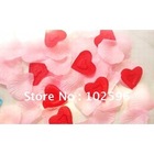 Free shipping,Pink Silk Rose Petals+Red heart shape Wedding Petals Party Favor Festival Decoration Hand Throwing Flowers 1000pcs