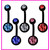 piercing Free shipping wholesales 50pcs mix 5 colors 14g body jewelry Double Gem Press Fit belly Button navel rings cf159