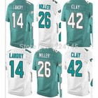 Free Shiping Men's #14 Jarvis Landry #26 Lamar Miller #42 Charles Clay green/white Elite Football Jersey 100% stitched