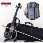 High quality, Black 4/4 violin Send violin Hard case, Handmade white electric violin with power lines and violin parts