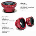 Mobile Phone Lenses 3 in 1 Wide Angle Macro Fish Eye Lens Universal For iphone Samsung HTC LG Sony