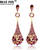 New 2014 Fashion Jewelry Bohemian style 4 colors Gilded Alloy Point Drill long Pendants Drop earrings for women A-t007