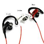 Free Shipping Sport Earphone Athlete Stylish Power Super Bass Metal Ear phone with Bendable Ear Hook, ,in box
