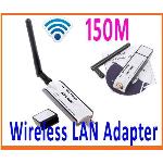 Dropshipping Mini USB Wireless LAN Adapter 150M 802.11N Wifi Adapter Wireless receiver with Detachable Antenna,Retail Box+Free Shipping