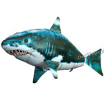 Cool Rechargeable 2-CH Remote Control Flying Shark Air Swimmer - Blue SKU:103927