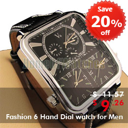 Fashion 6 Hand Dial watch for Men,Analog Quartz Sport Watch on Wholesale & Retail ,Hot selling gift watch (NBW0FS6207)