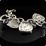 Special Heart Shape Quartz Lady Bracelet Watch bracelet chain *Best Lovely Gift & Retail Goods*(NBW0SD5376-SI2)