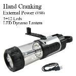 LED Dynamo Lantern Hand Cranking Camping Tent Light, Led Emergency rechargeabe Flashlight 
