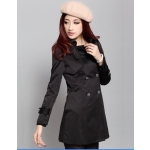 Free shipping  Free shipping promotion Clearance fashion women slim fit Double Breasted Trench Coat Outerwear Jackets OL dress lady Windbreaker 