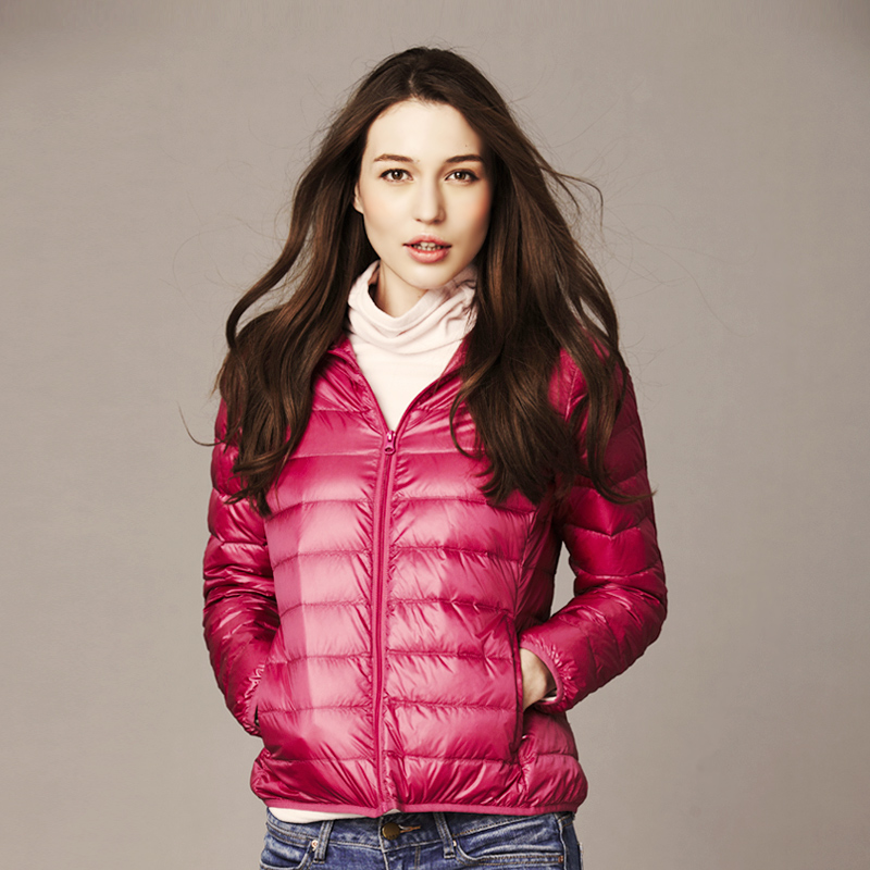 VANCL Light Easy Pack Hooded Down Jacket Pink SKU – Wholesale VANCL ...
