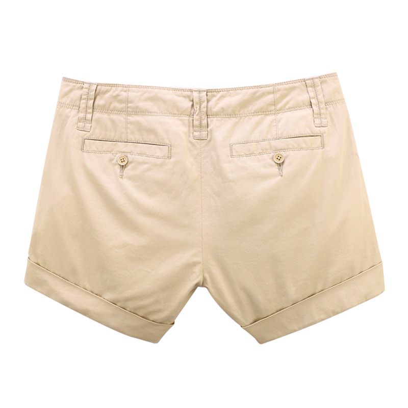 VANCL Sweet Pleated Roll Up Shorts s Khaki SKU – Wholesale VANCL Sweet ...