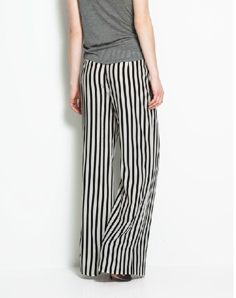 2012 Fashion Womne s Chiffon black white striped – Wholesale Free ...
