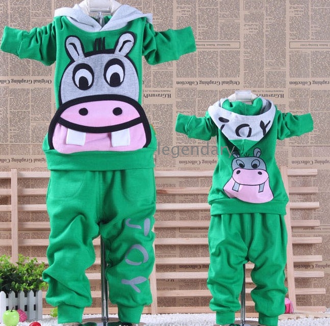4sets Cotton Children clothing Hippo Sport suit – Wholesale Free ...