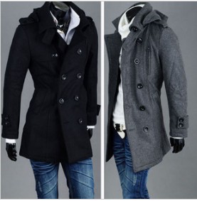 grade woolen men s thicker coat Slim double – Wholesale Free shipping ...