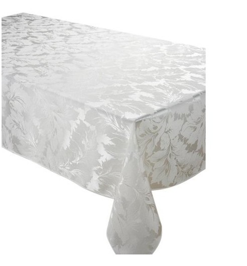 WHITE jacquard Leaf pattern tablecloth – Wholesale WHITE jacquard (Leaf ...