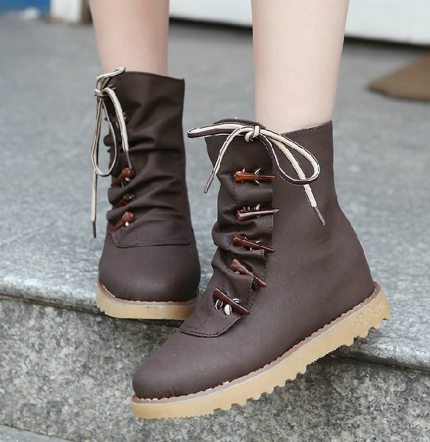 2012 Fashion s Flat bottom buttons boots Korean – Wholesale 2012 New ...