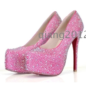 Buy 2012 New style diamond high heels women's red sole high heel pumps ...