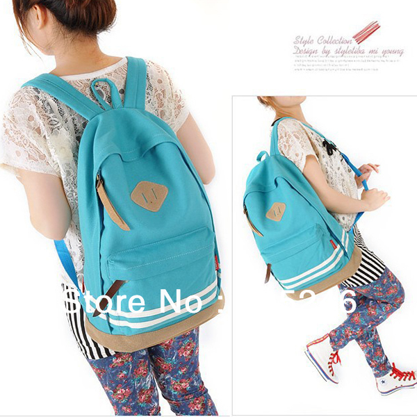 s Canvas Backpack Rucksack Pig Nose Student Book – Wholesale Free ...