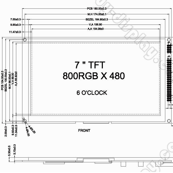 Ssd1963 Arduino 7 7inch TFT LCD Module Display w SSD1963 XPT2046 – Wholesale 7
