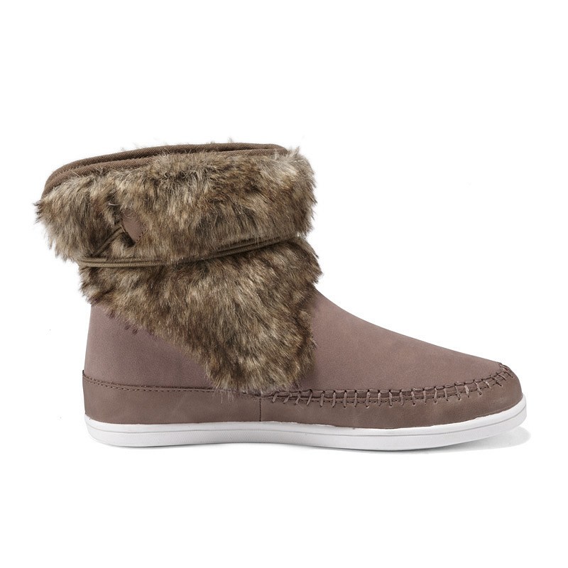 VANCL Katelyn Flat Fur Boots Brown SKU 185173 – Wholesale VANCL Katelyn ...