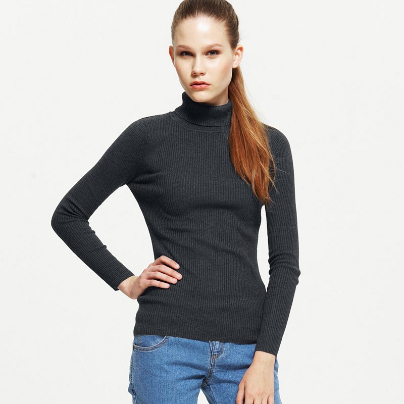 VANCL Sandra Turtleneck Knit Sweater Gray SKU – Wholesale VANCL Sandra ...