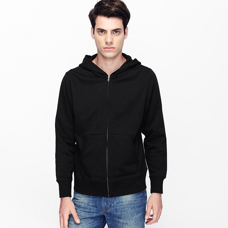 VANCL Harrison Plain Zip Hoodie Men Black SKU - Trgovina na veliko ...