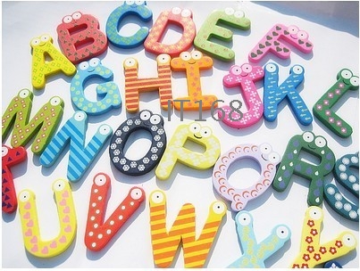 Alphabet fridge magnets cartoon wooden – Wholesale Alphabet fridge ...