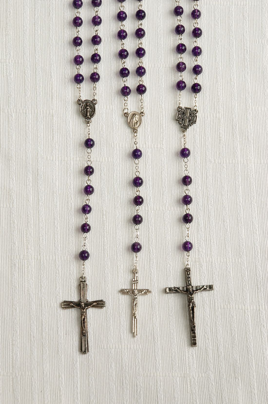 Amethyst catholic rosary prayer beads handcrafts – Wholesale Amethyst ...