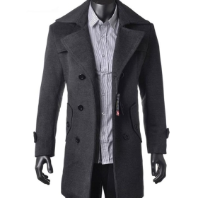 Buy Free shipping wholesale fashion Men wool long trench coat winter ...