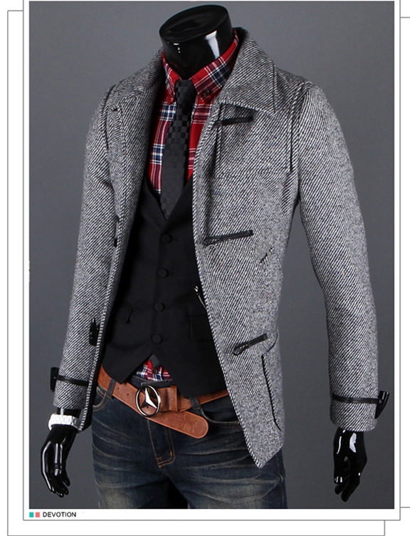 MENS CASUAL Claw Cotton Wool Half TRENCH COAT SLIM – Wholesale MENS ...