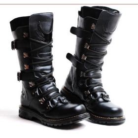 Buy Free shipping fashion The Korean boots knee totem Male boots men's ...