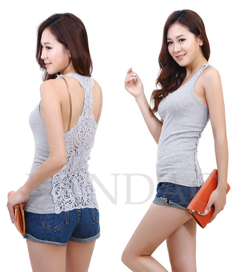 Summer s Sexy Lace Singlets Back Hollow out – Wholesale Summer Women's ...