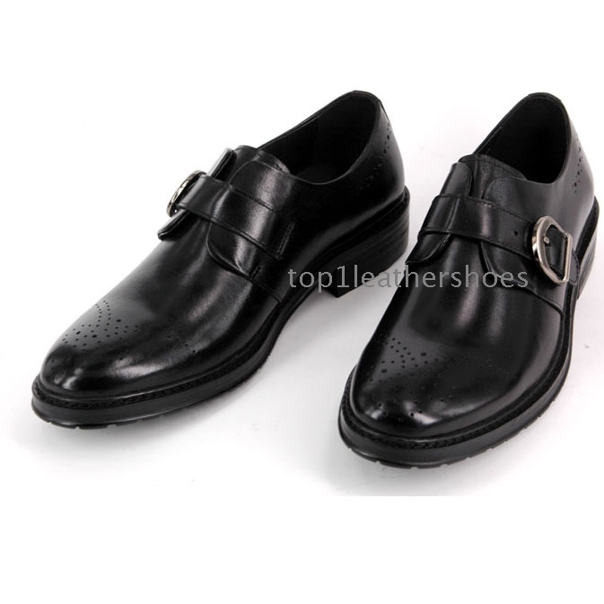 Mens Dress Formal Shoes buckle shoes Leather black – Wholesale Mens ...