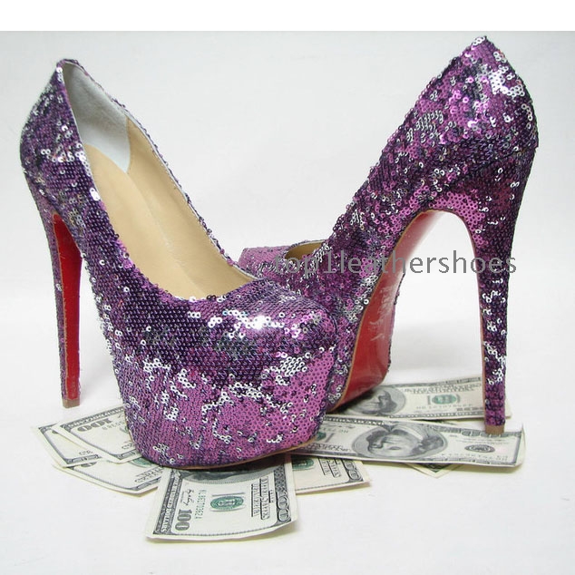red sole pumps heel shoes red shinny glitter shoes – Wholesale red sole ...
