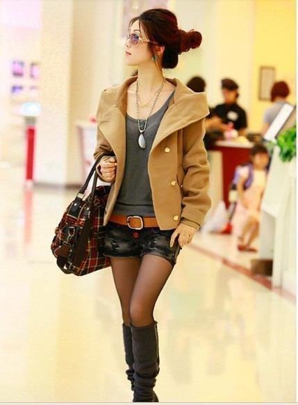 Korean bombazet coat short coat short overcoat – Wholesale Free ...