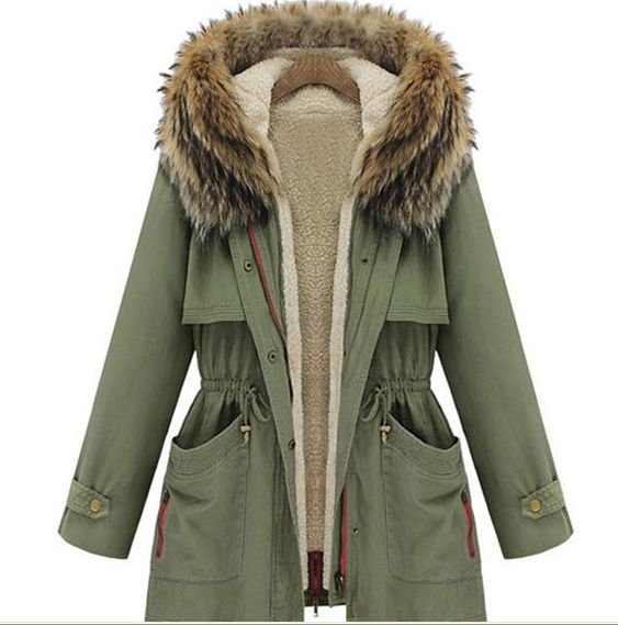 Top Star Womens Cotton Warm Coat Real Fur Collar – Wholesale Top Star ...